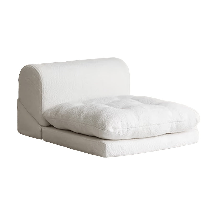 Modern French Cream Style Lazy Sofa | Low Back Tatami Sofa, Freely Combinable Soft Cushioned Lounge Sofa, Minimalist Living Room Furniture in Beige, Multiple Combinations