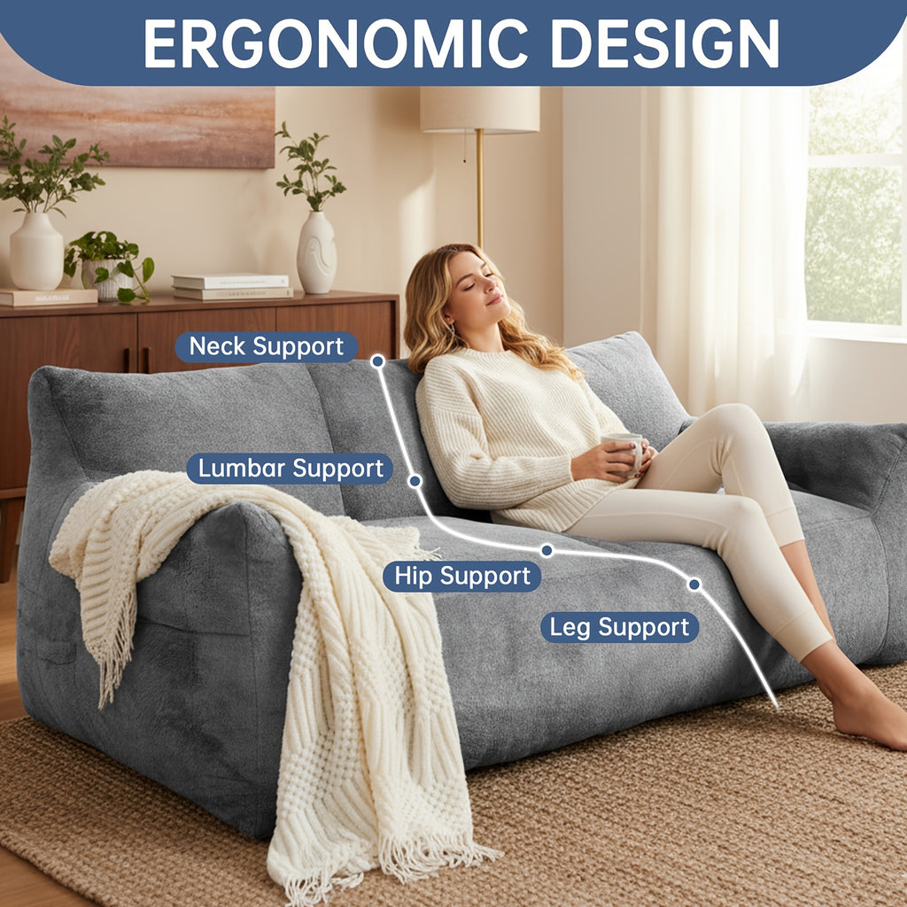 Sofa, Soft Filled Plush Fluffy Sofa, Comfortable Seat In Living Room Or Bedroom
