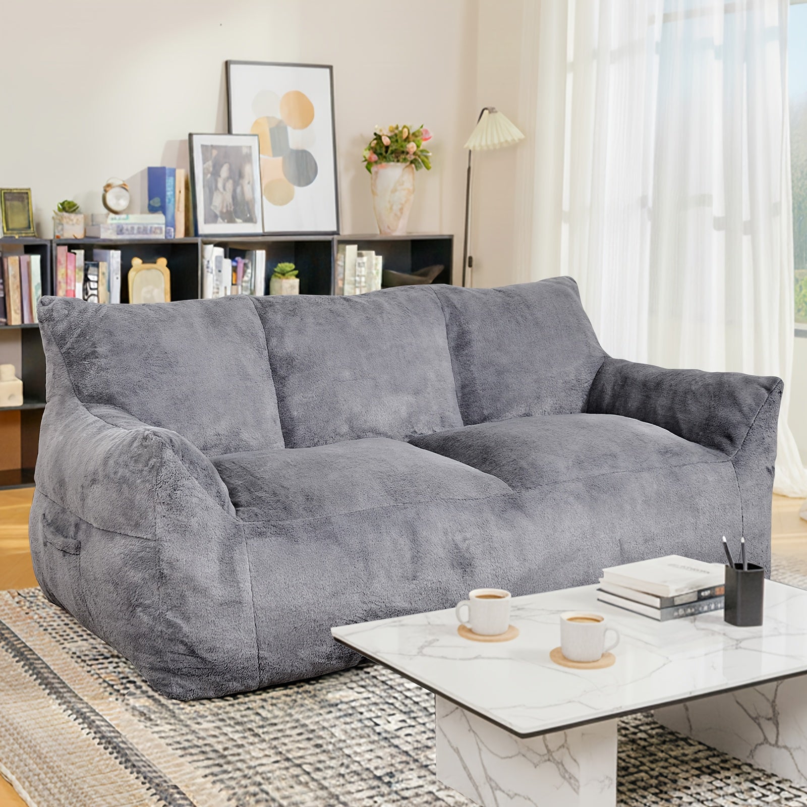Sofa, Soft Filled Plush Fluffy Sofa, Comfortable Seat In Living Room Or Bedroom