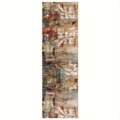 Modern Red Abstract Mat - Large Mat with Anti-Slip Backing, Machine Washable for Living Room, Bedroom, Entryway - Foldable Mat (Red) for Coffee Table & Hallway, Easy Clean Modern Design