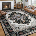 Carpets Designed for Living Spaces And Bedrooms, Vintage Washable Rugs, Spacious Low-Pile Printed Mats with a Non-Slip Rubber Backing, Ideal for Kitchens, Dining Areas, Home Offices, And Residences