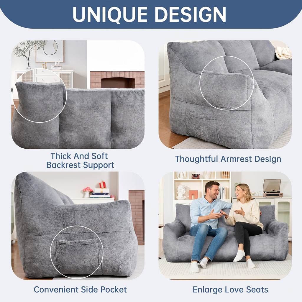 Sofa, Soft Filled Plush Fluffy Sofa, Comfortable Seat In Living Room Or Bedroom